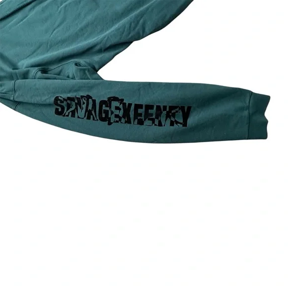 Savage X Fenty Hooded Jumpsuit Hunter Green Teal One Piece Cotton Size 3X - Picture 7 of 14